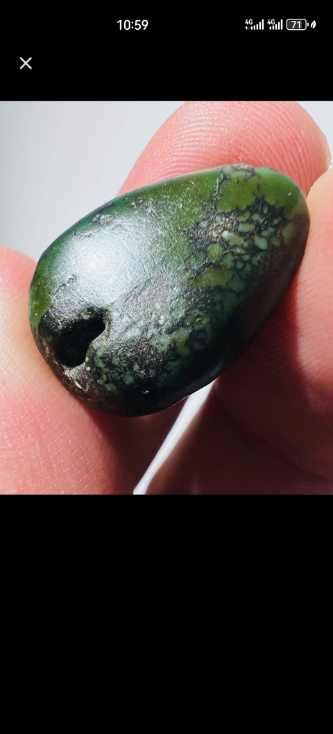 古玩玉器天然松石珠真品鑒賞圖