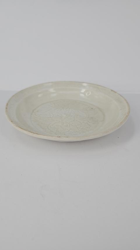 古玩陶瓷北宋早期定窯劃花盤真品鑒賞圖