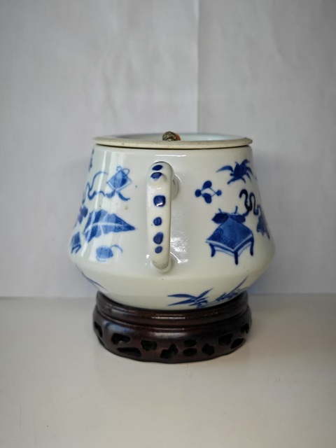 古玩陶瓷清晚期青花博古圖茶壺拍賣,當前價格3456元