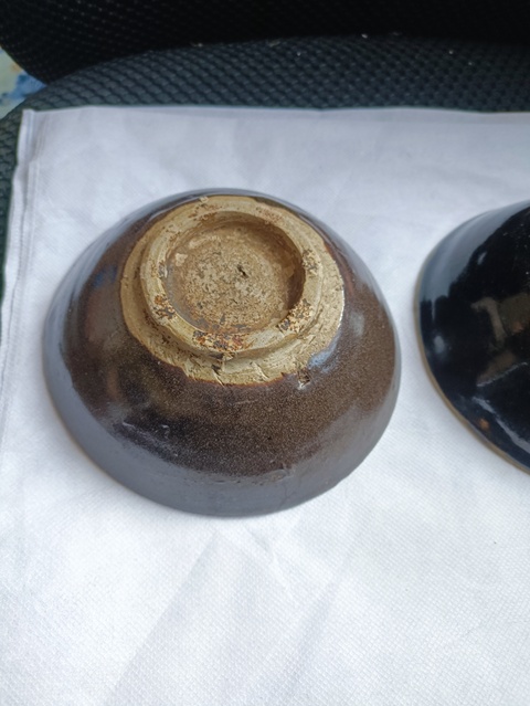 古玩陶瓷元末明初磁州窯淄素碗拍賣,當前價格38元