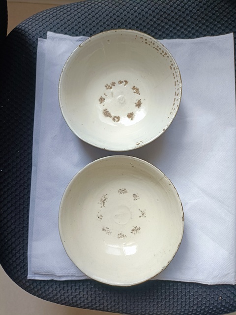 古玩陶瓷元末明初磁州窯淄素碗拍賣,當前價格38元