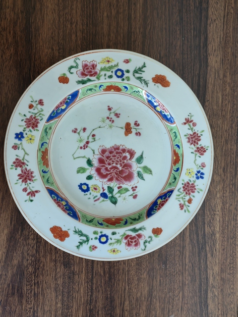 古玩陶瓷花卉紋粉彩盤拍賣，當前價格5000元