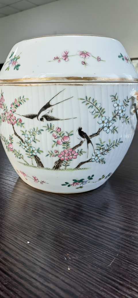古玩陶瓷粉彩蓋罐真品鑒賞圖