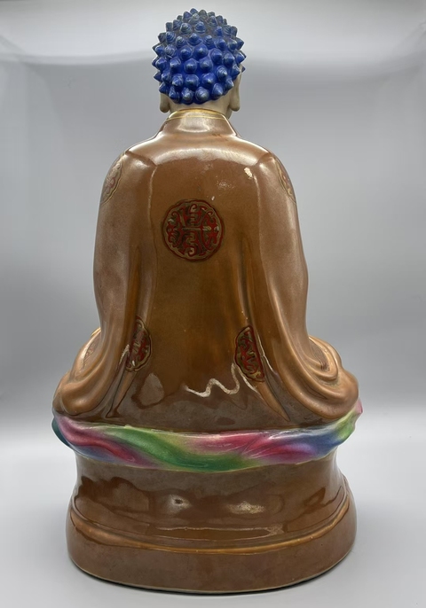 古玩陶瓷釋迦摩尼佛塑像真品鑒賞圖