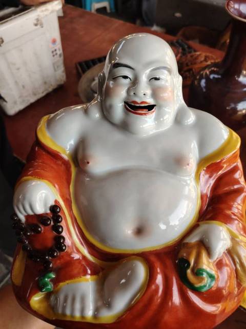 古玩陶瓷彌勒佛真品鑒賞圖