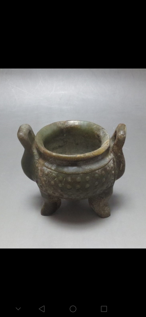 古玩玉器和田玉雕仿古“玉爐”拍賣，當前價格1288元