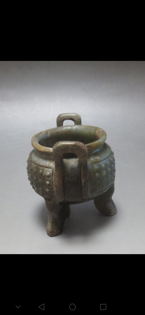 古玩玉器和田玉雕仿古“玉爐”拍賣，當前價格1288元