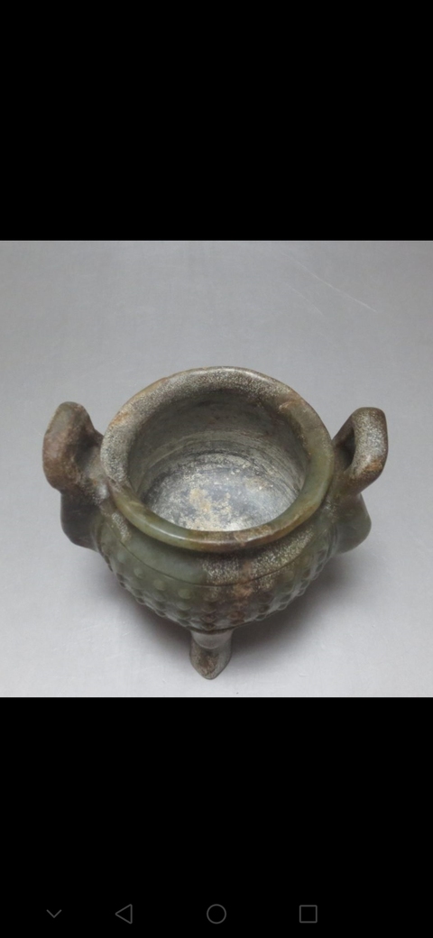 古玩玉器和田玉雕仿古“玉爐”拍賣，當前價格1288元