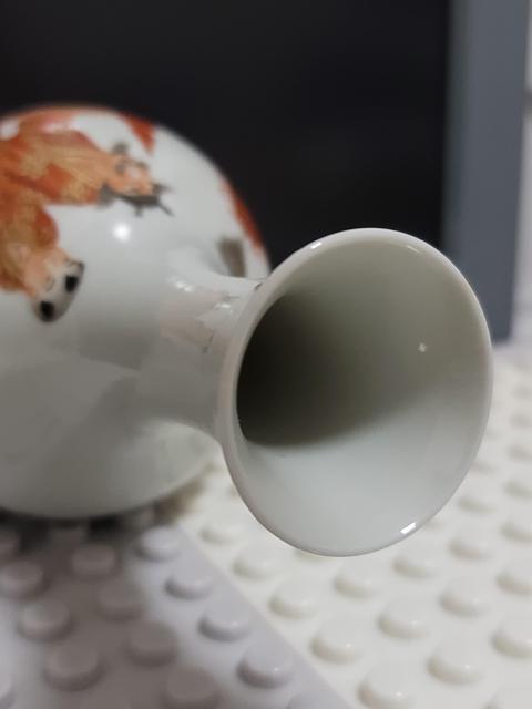 古玩陶瓷鐘馗煉丹礬紅描金瓶拍賣,當前價格2300元