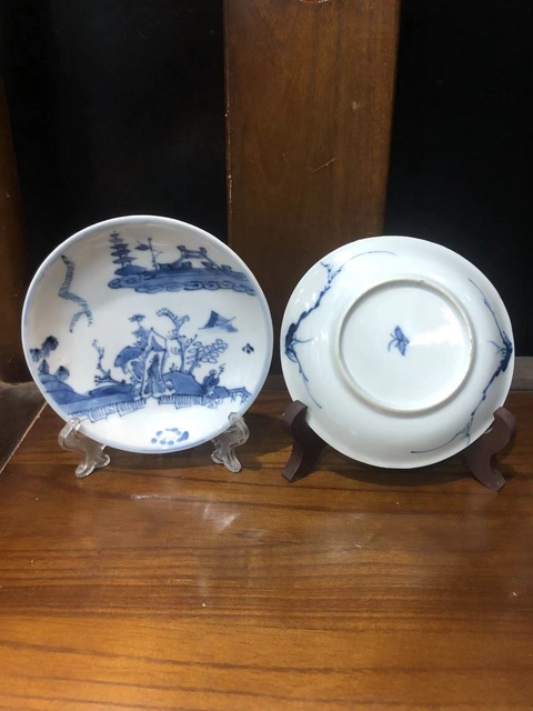 古玩陶瓷(精品賞碟)清·康熙·訪友圖·青花賞碟一對(duì)拍賣(mài),當(dāng)前價(jià)格1488元