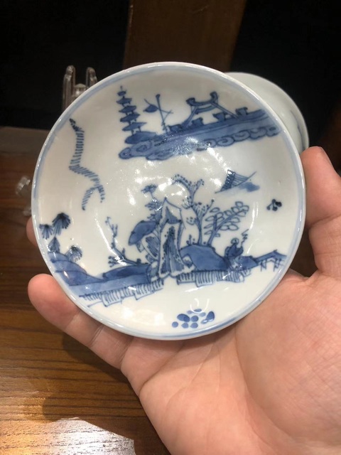 古玩陶瓷(精品賞碟)清·康熙·訪友圖·青花賞碟一對(duì)拍賣(mài),當(dāng)前價(jià)格1488元