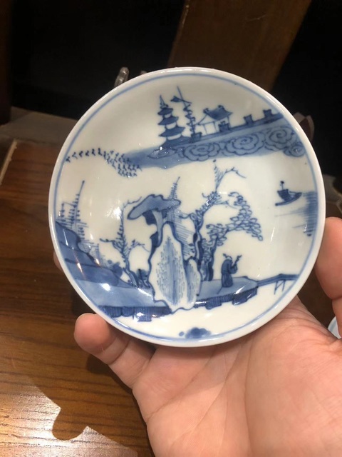 古玩陶瓷(精品賞碟)清·康熙·訪友圖·青花賞碟一對(duì)拍賣(mài),當(dāng)前價(jià)格1488元