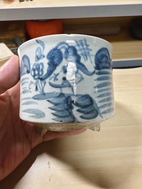 古玩陶瓷青花花卉紋香爐拍賣，當前價格880元