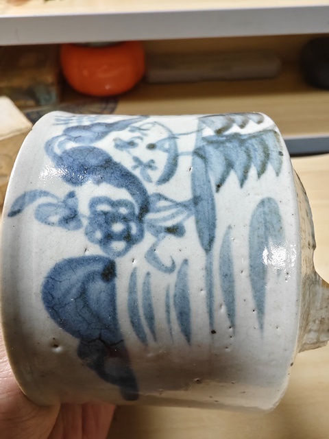 古玩陶瓷青花花卉紋香爐拍賣，當前價格880元