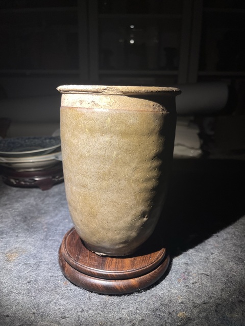 古玩陶瓷茶葉末釉罐真品鑒賞圖