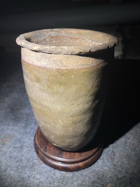 古玩陶瓷茶葉末釉罐真品鑒賞圖