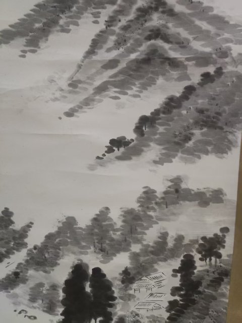 古玩字畫原裝原裱晚清民國山水畫拍賣,當前價格299元