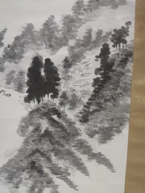 古玩字畫原裝原裱晚清民國山水畫拍賣,當前價格299元