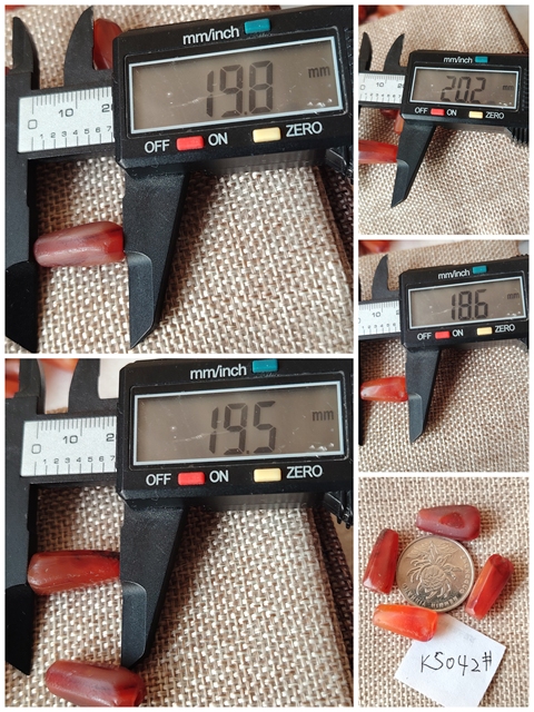 古玩玉器老紅瑪瑙多棱珠4顆拍賣，當前價格118元