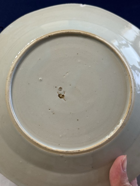 古玩陶瓷青花亭閣山水紋盤拍賣,當前價格500元