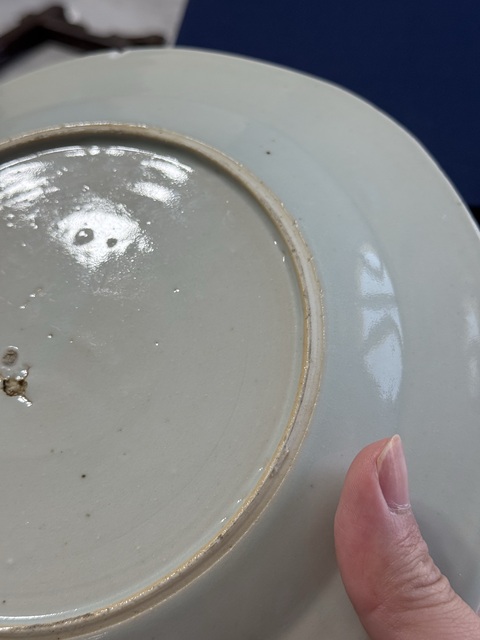 古玩陶瓷青花亭閣山水紋盤拍賣,當前價格500元