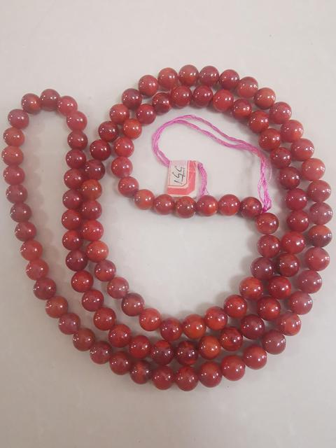 古玩玉器純天然南紅火焰紅瑪瑙珠串拍賣，當前價格2588元