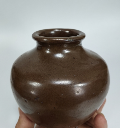 古玩陶瓷清早期-紫金釉撇口罐拍賣，當前價格699元