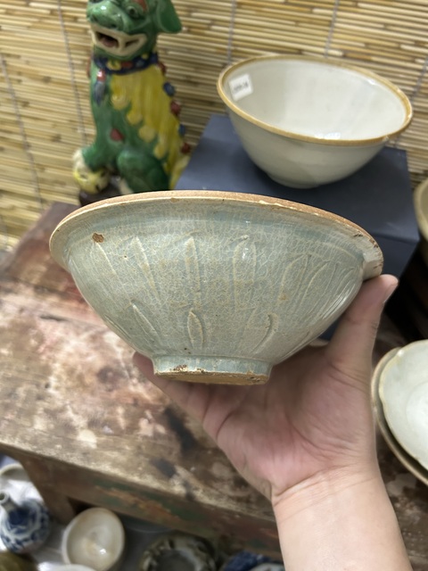 古玩陶瓷宋代刻花碗拍賣,當前價格550元