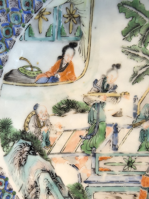 古玩陶瓷咸豐·五彩人物故事紋盤 真品鑒賞圖
