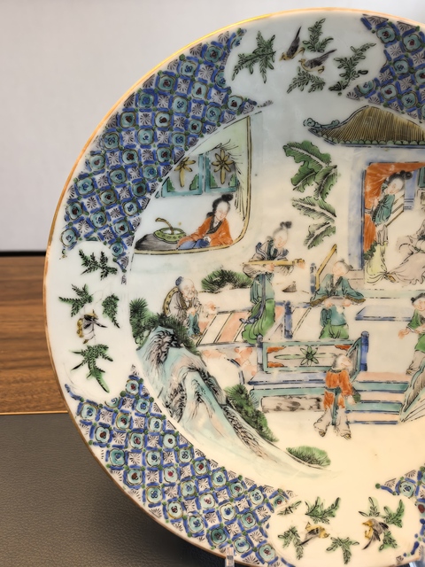 古玩陶瓷咸豐·五彩人物故事紋盤 真品鑒賞圖