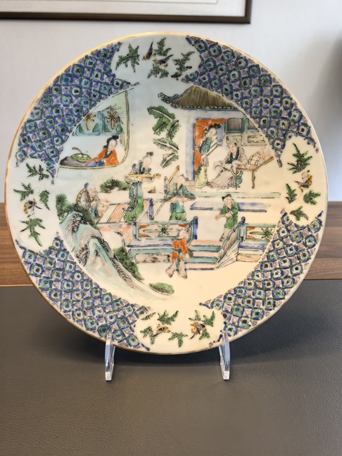 古玩陶瓷咸豐·五彩人物故事紋盤 真品鑒賞圖