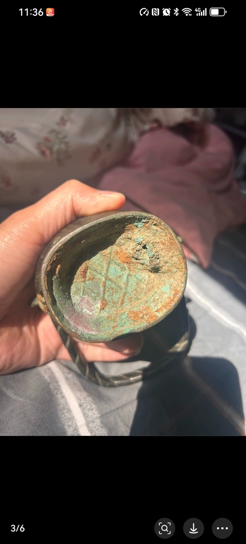 古玩銅器提梁壺真品鑒賞圖