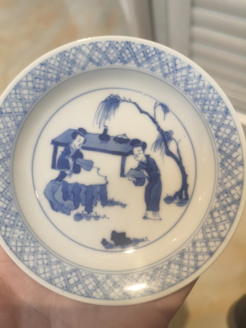 古玩陶瓷青花侍女盤拍賣，當前價格1500元
