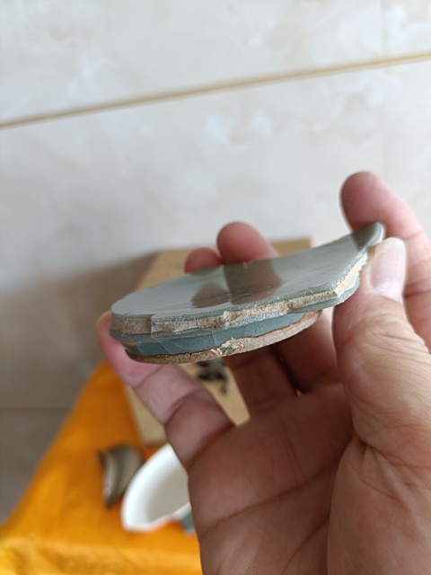 古玩陶瓷南宋龍泉官窯大片整底標本拍賣，當前價格666元