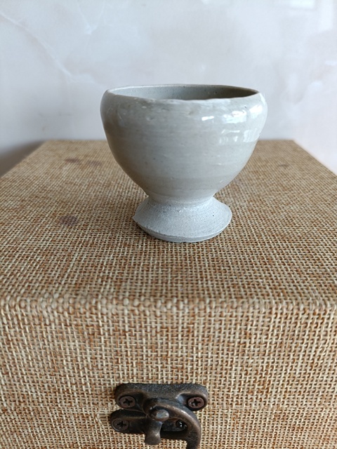 古玩陶瓷宋代晚期青白釉高足杯拍賣,當前價格369元