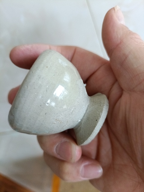 古玩陶瓷宋代晚期青白釉高足杯拍賣,當前價格369元