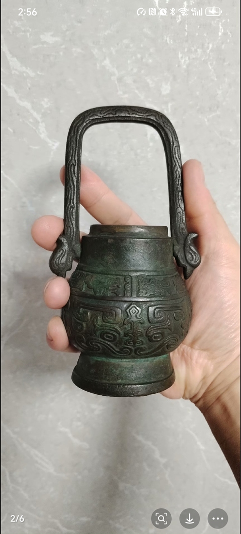 古玩銅器明代提梁壺拍賣，當前價格12800元