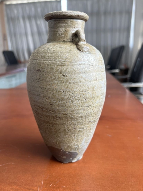 古玩陶瓷北宋越窯青瓷雙系罐拍賣,當前價格598元