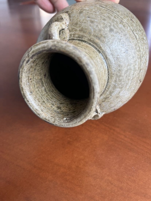 古玩陶瓷北宋越窯青瓷雙系罐拍賣,當前價格598元