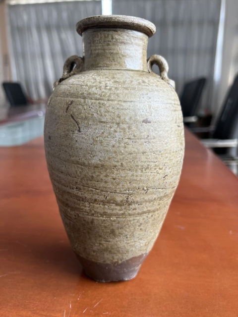 古玩陶瓷北宋越窯青瓷雙系罐拍賣,當前價格598元