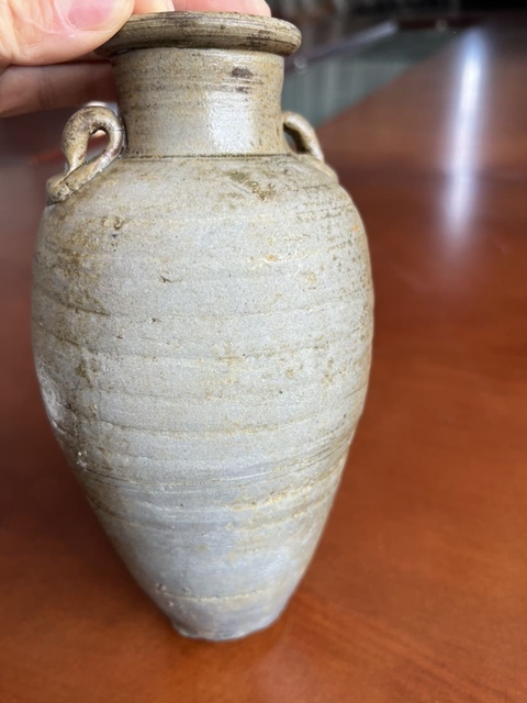 古玩陶瓷北宋越窯青瓷雙系罐拍賣,當前價格598元