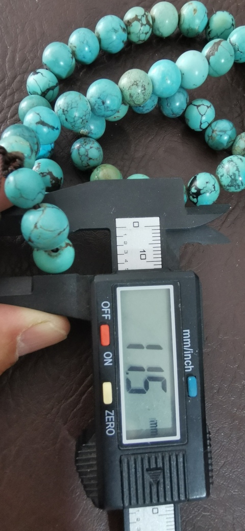 古玩玉器優化綠松石珠真品鑒賞圖