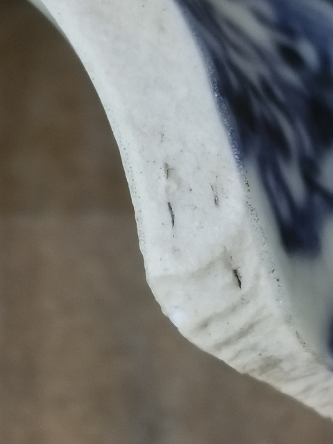 古玩陶瓷青花海水龍紋瓷片真品鑒賞圖