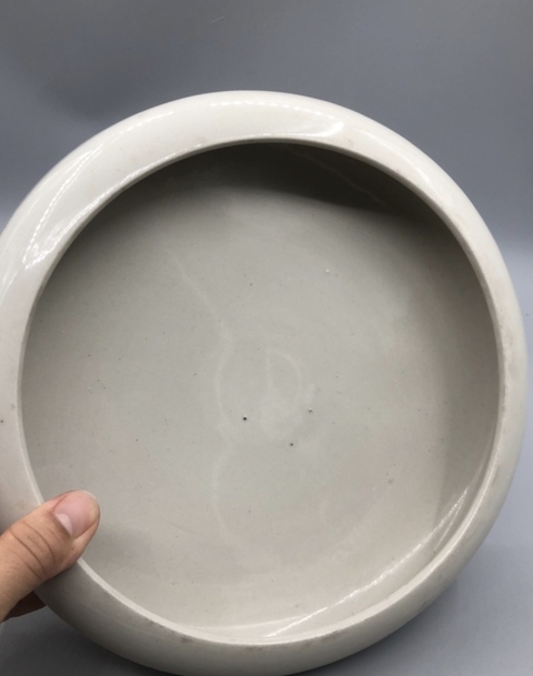 古玩陶瓷民國·白釉筆洗真品鑒賞圖