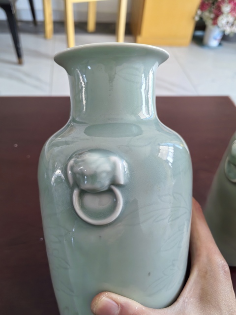 古玩陶瓷青釉瓶真品鑒賞圖