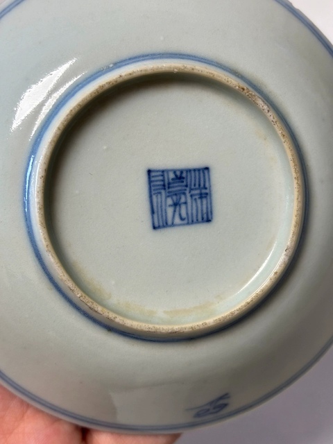 古玩陶瓷青花人物故事盤真品鑒賞圖