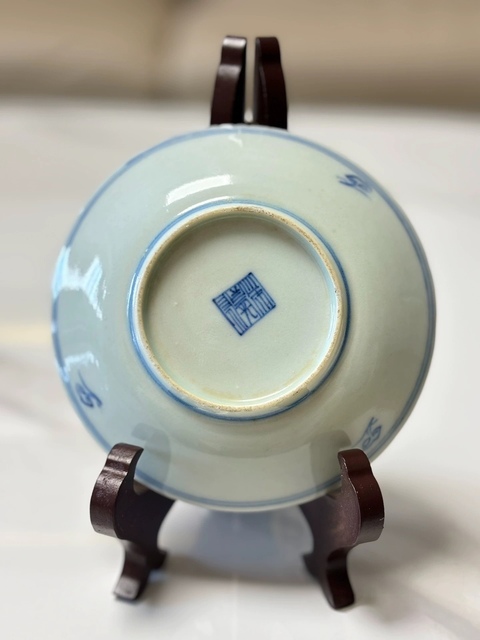 古玩陶瓷青花人物故事盤真品鑒賞圖