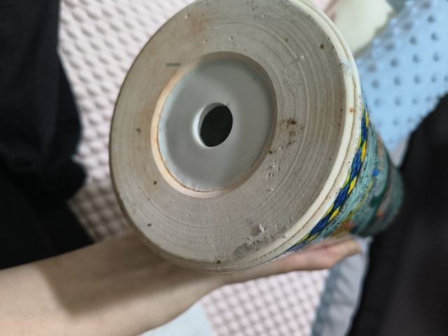 古玩陶瓷粉彩海水云龍紋帽筒真品鑒賞圖