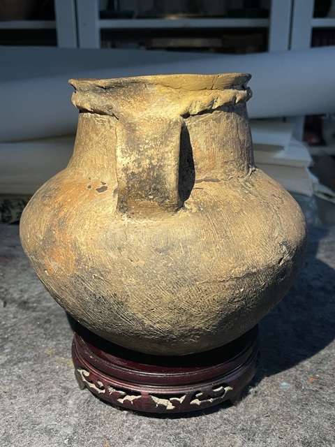古玩陶瓷辛店文化雙耳罐真品鑒賞圖