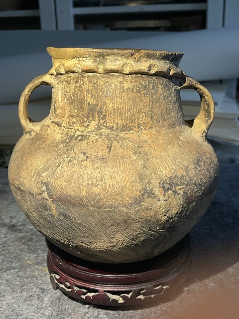 古玩陶瓷辛店文化雙耳罐真品鑒賞圖